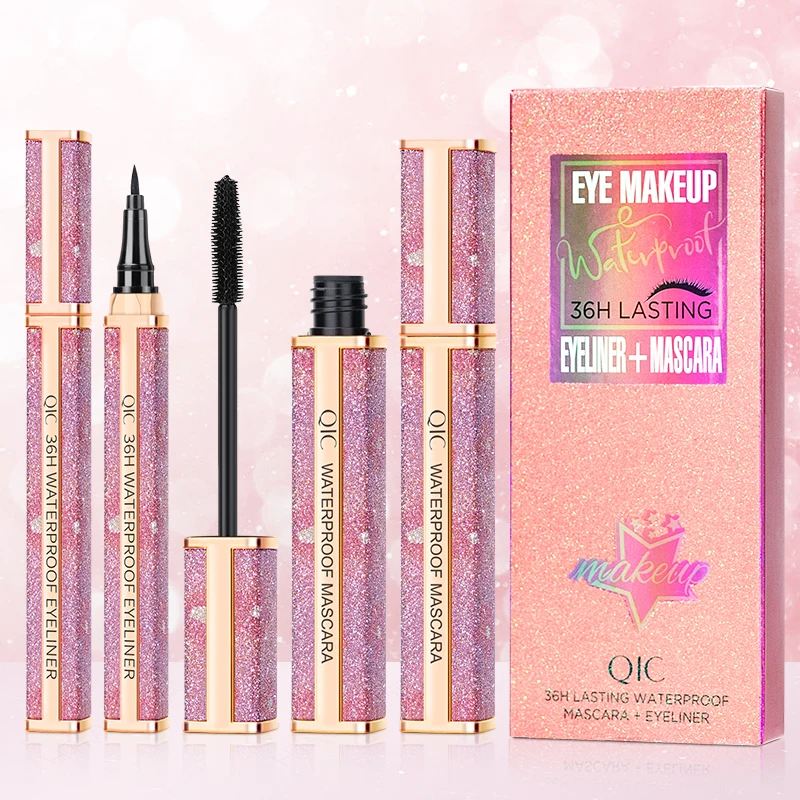 

QIC starry sky shines eyeliner mascara set waterproof long lasting eye beauty makeup cosmetics sets