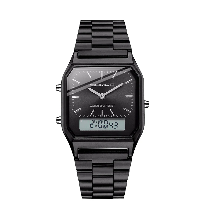

Hot Sale SANDA 747 Fashion Quartz Digital Watch Rectangle Personalized Sports Digital Watches Clock
