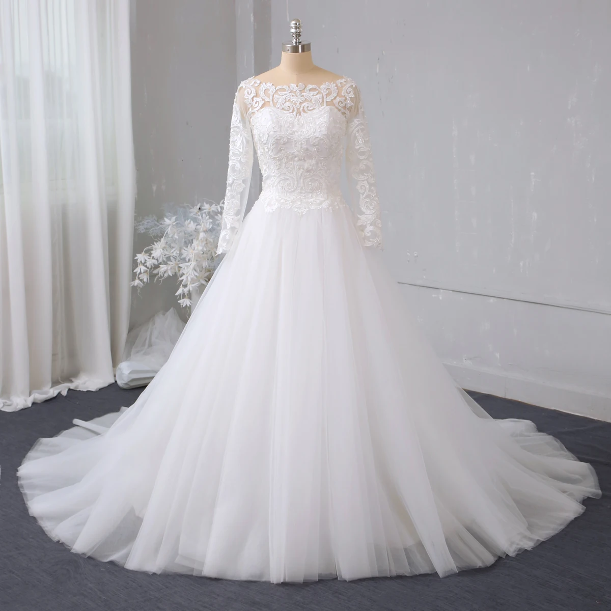 

White elegant langa rochii wedding dresses for women bridal