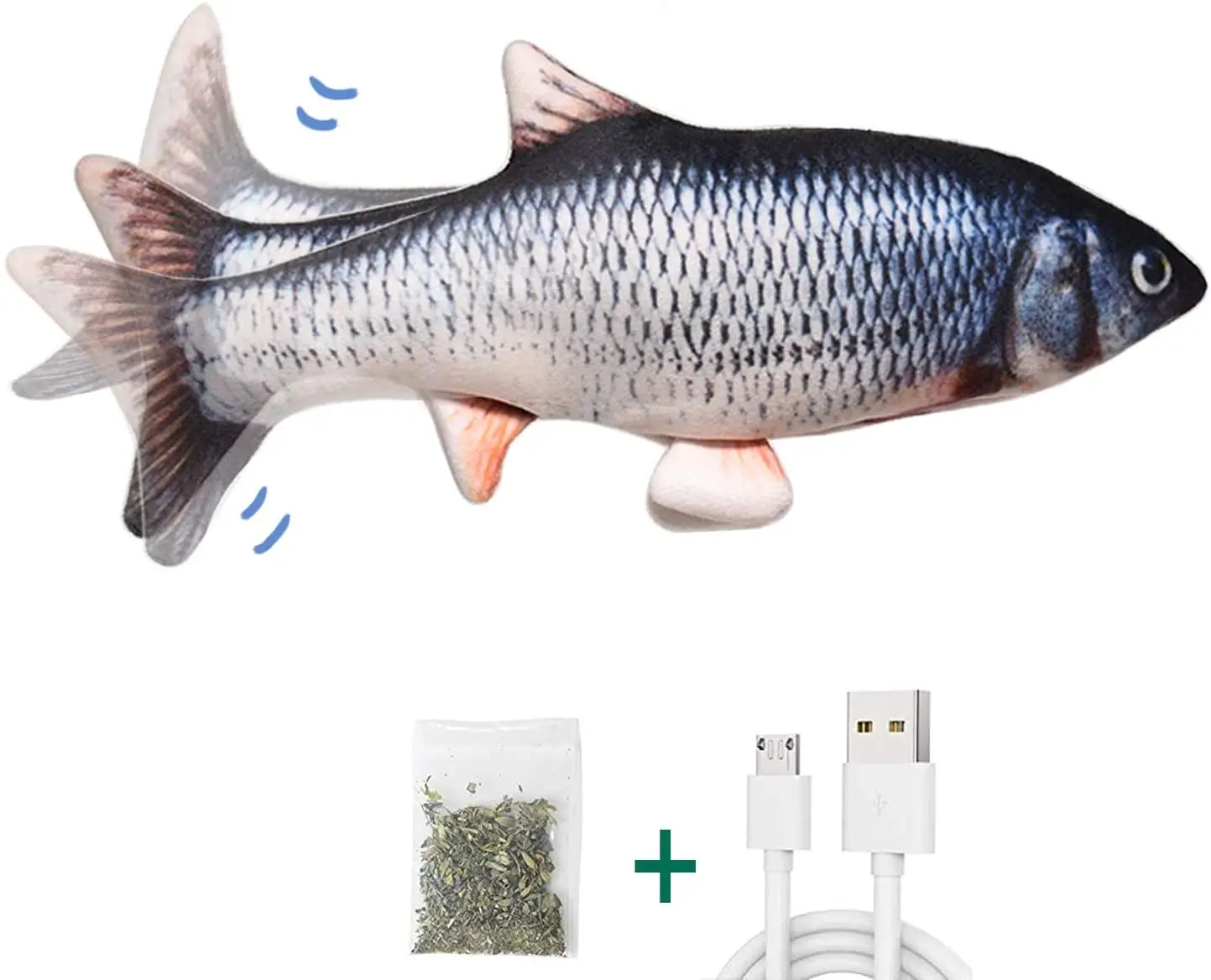 

Usb Charging Electric Simulation Funny Cat Beating Fish Pet Interactive Toy