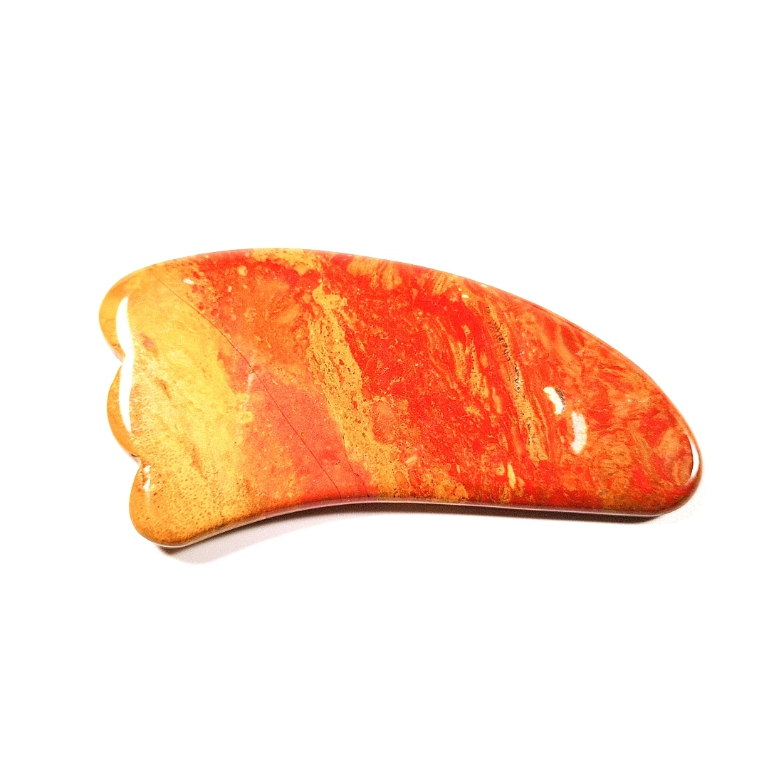 

Hot selling claw shape Mookaite Jasper New New shapes stone gua sha stone for massage