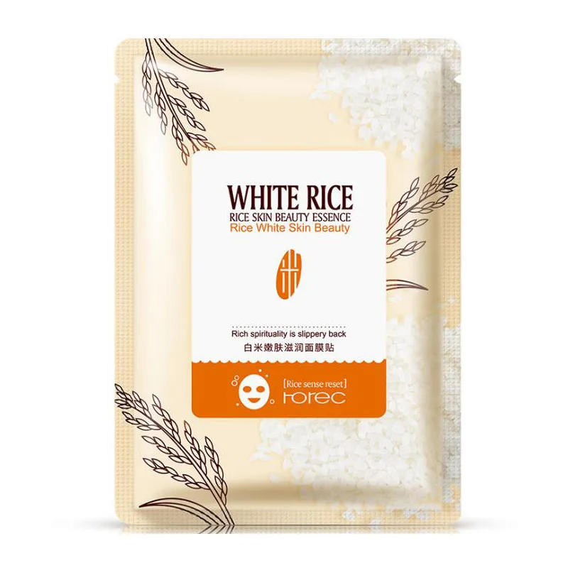 

Rice Skin Beauty Essence Facial Mask Whitening Nourishing Moisturizing Face Mask Oil Control Brighten Mask Skin Care