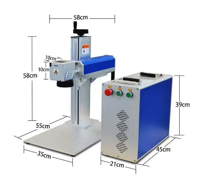 

20W 30W 50W Fiber Optic CNC Laser Marking Machine for Carving Necklaces Rings Metal Steel Aluminum Engraver CNC Machine