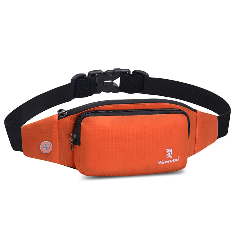 

High quality outdoor sports waist bag simple fashion multicolor running music nylon waterproof waist bag, As picture