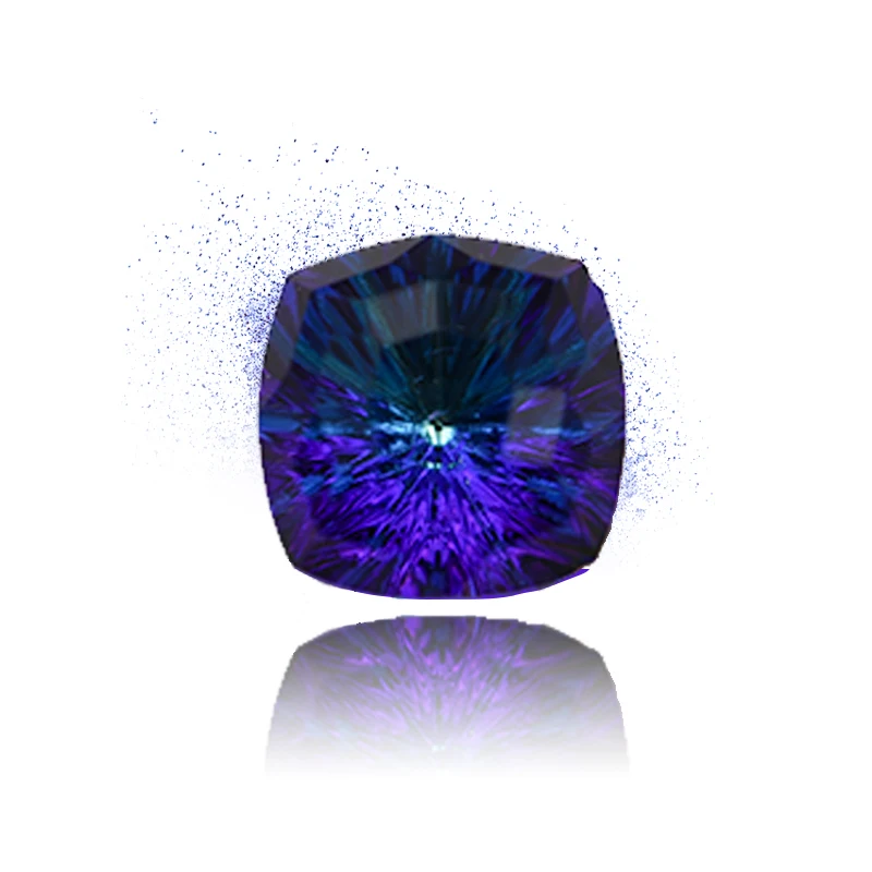 

Paso Sico Brand New Brilliant K9 Glass Cushion Mystic Bermuda Blue Effect Series Fancy Crystal Stone for Nail Art Jewelry