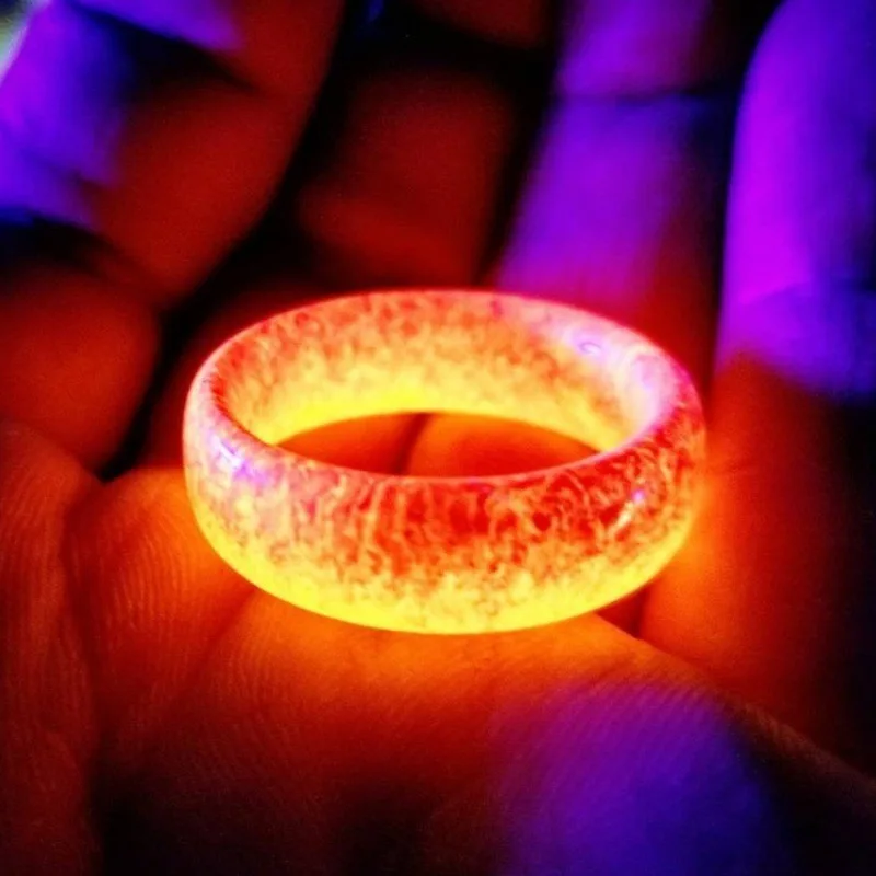 

Wholesale Hot fashion Glow In The Dark Ring Jewelry Resin Luminous Rings, As pic