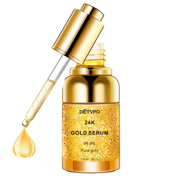 

Facial Serum Gold Anti -aging Luxury Liquid Female Face Serum Oem Service Regular Size Anti-aging Brightening Facial Serum