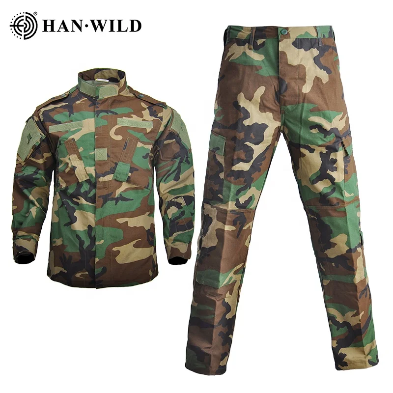 

HAN WILD tactical uniform Camouflage suit camo shirt Reversible Polyester Wadding Jacket acu uniform