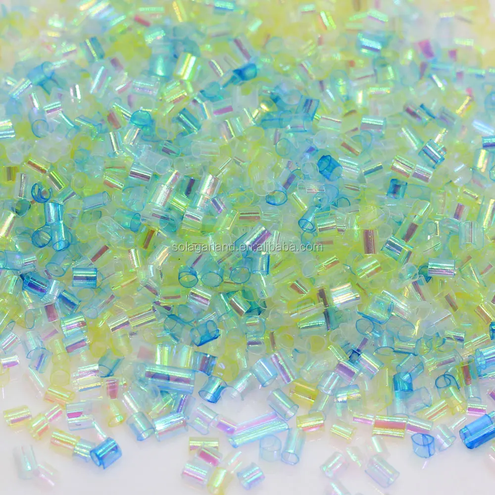 500g/Bag Colorful Tube Beads Slime Accessories Fillers Hot Popular