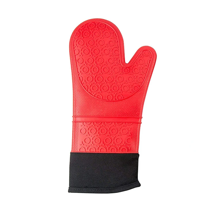 

Professional Heat Resistant Silicone Oven Mitt Waterproof Extra long Grilling gloves