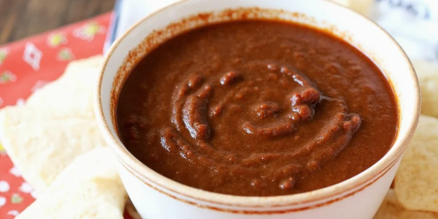 Mole Sauce Pouring Over Chicken