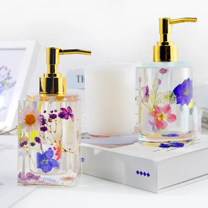 

1273 DIY Epoxy Perfume Bottle Mould Hand Sanitizer Bottle Mirror Bottle Abrasive Shampoo Storage Resin Silicone Mould, White