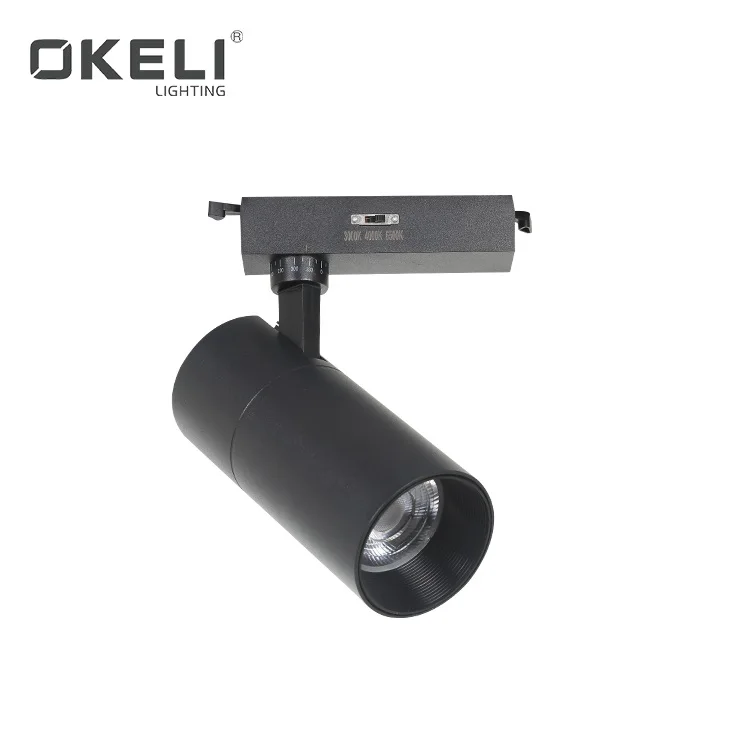 OKELI Morden Design Black White AC165V AC265V 10W 15W 25W COB For Exhibition Led Track Light
