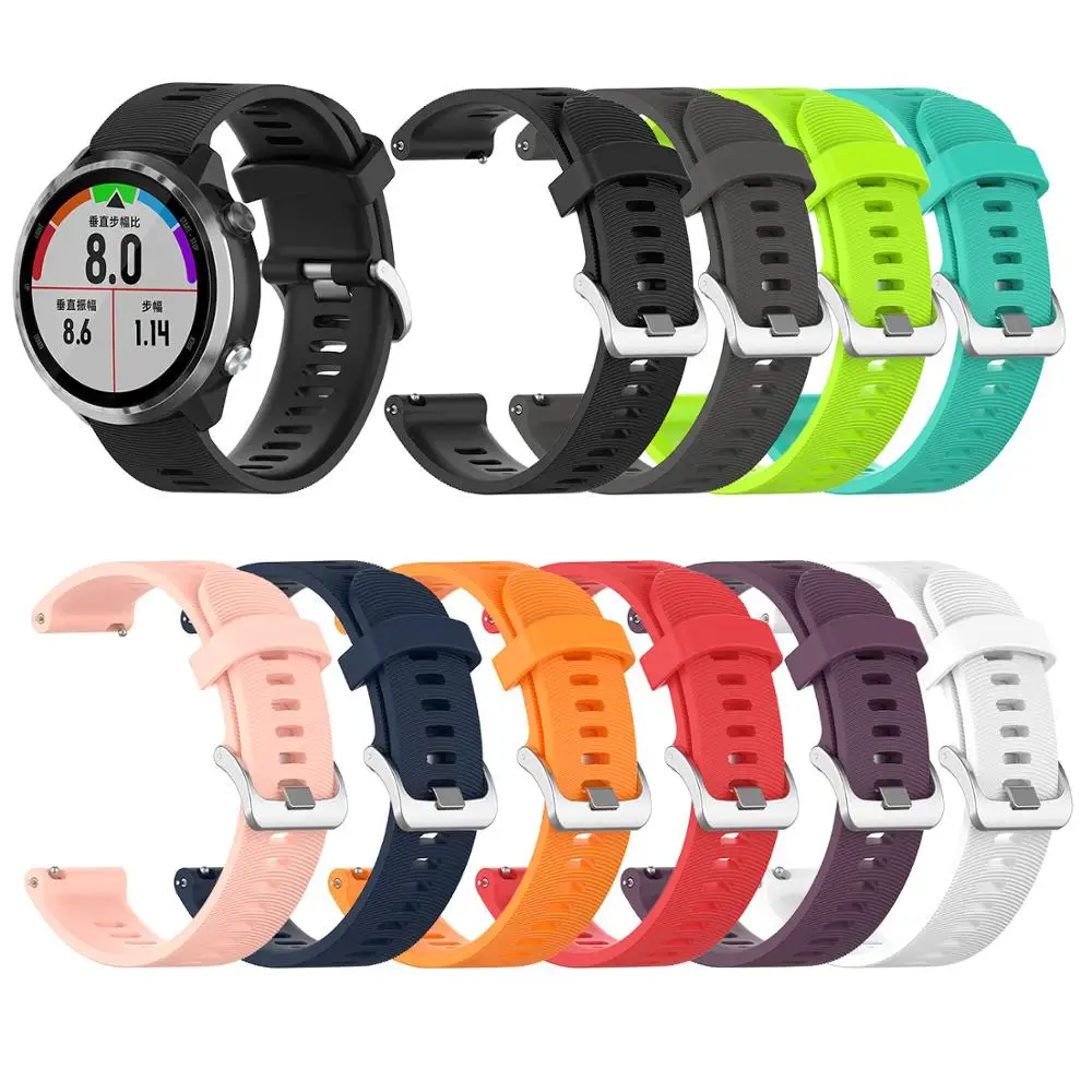 

Sport Silicone Watchband Strap for Garmin Forerunner 245 245M 645 Vivoactive 3 Smart Bracelet Watch Band Colorful Wristband