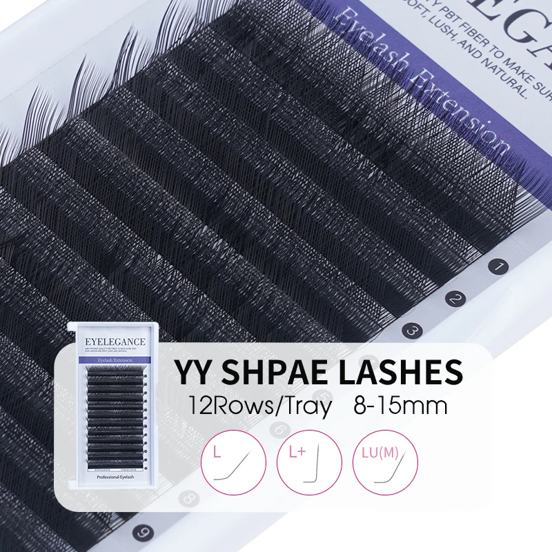 

Private Label Black Color Natural Cilios Yy Curl L Crisscross 0.07Mm Yy Lash Extensions