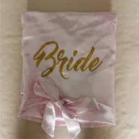 

New Style Wholesale Custom Satin Silk Printed Wedding Bridesmaid Robes