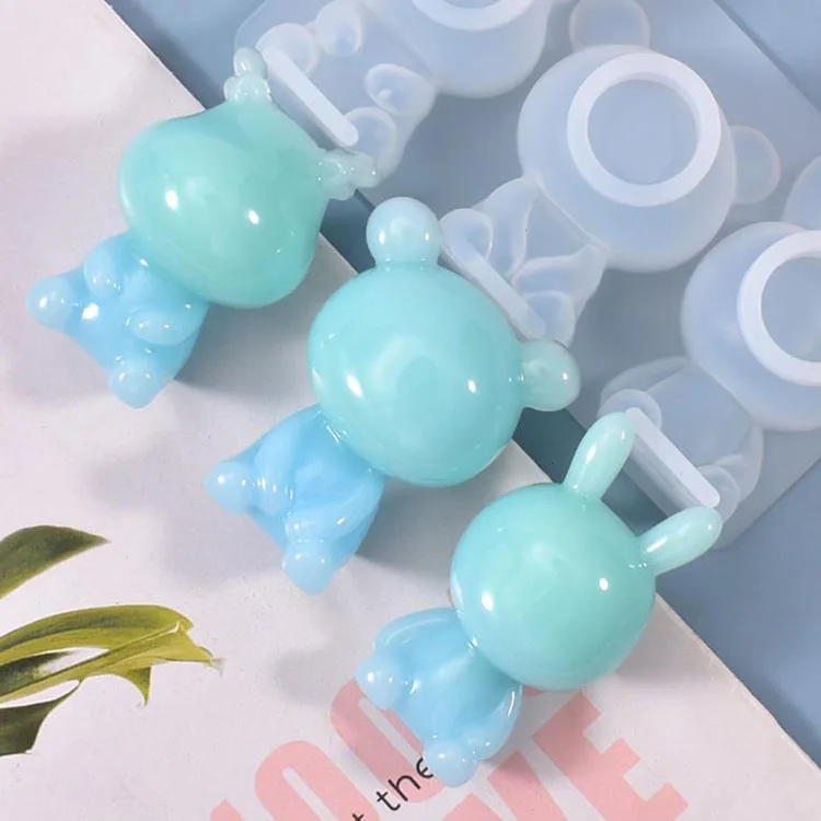 

Epoxy Bear Resin Mold 3D Silicone Bear Shape Resin Mold for DIY Crafts Decorations Keychain Jewelry Molds Home Ornaments