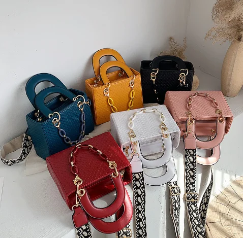 

Black Friday 2020 luxury brand square wide strap chain crossbody bag womens handbags and purses