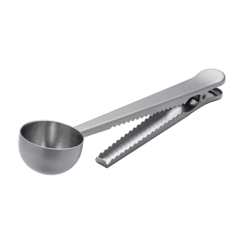 

Useful Food Grade Stainless Steel Customizable Coffee Tea Measure Spoon Scoop with Bag Clip