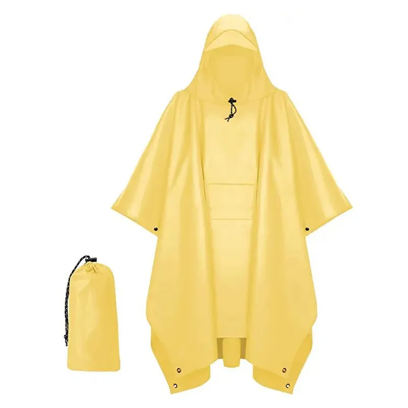 

custom portable Waterproof Hooded Rain Poncho 3 in1 Lightweight raincoat for hiking and camping