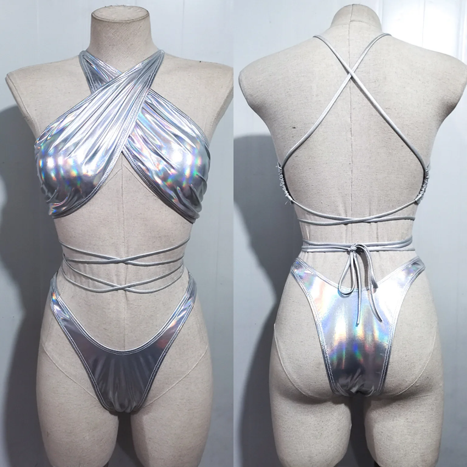 

FanLi Sexy Women Two Piece Bikini Bandage Summer Beachwear 2021 Women Swimwear