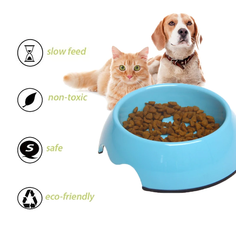 

RTS Prevent swallowing and Overflow melamine silicone mat Slow Feeder a Non-Slip portable pet bowl