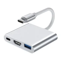 

High Data Transferring Speed Quick Charging 4K 2K Resolution USB 3.0 Multiport 3 In 1 Type C USB To HDMI For Apple Adaptor