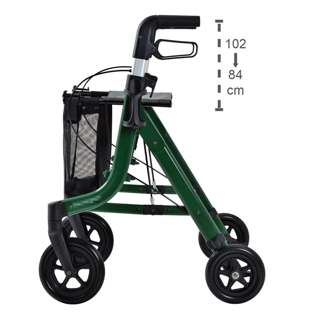 

Rollator Walker with Seat Comfortable Handles and Thick Backrest Folding Walker for Seniors