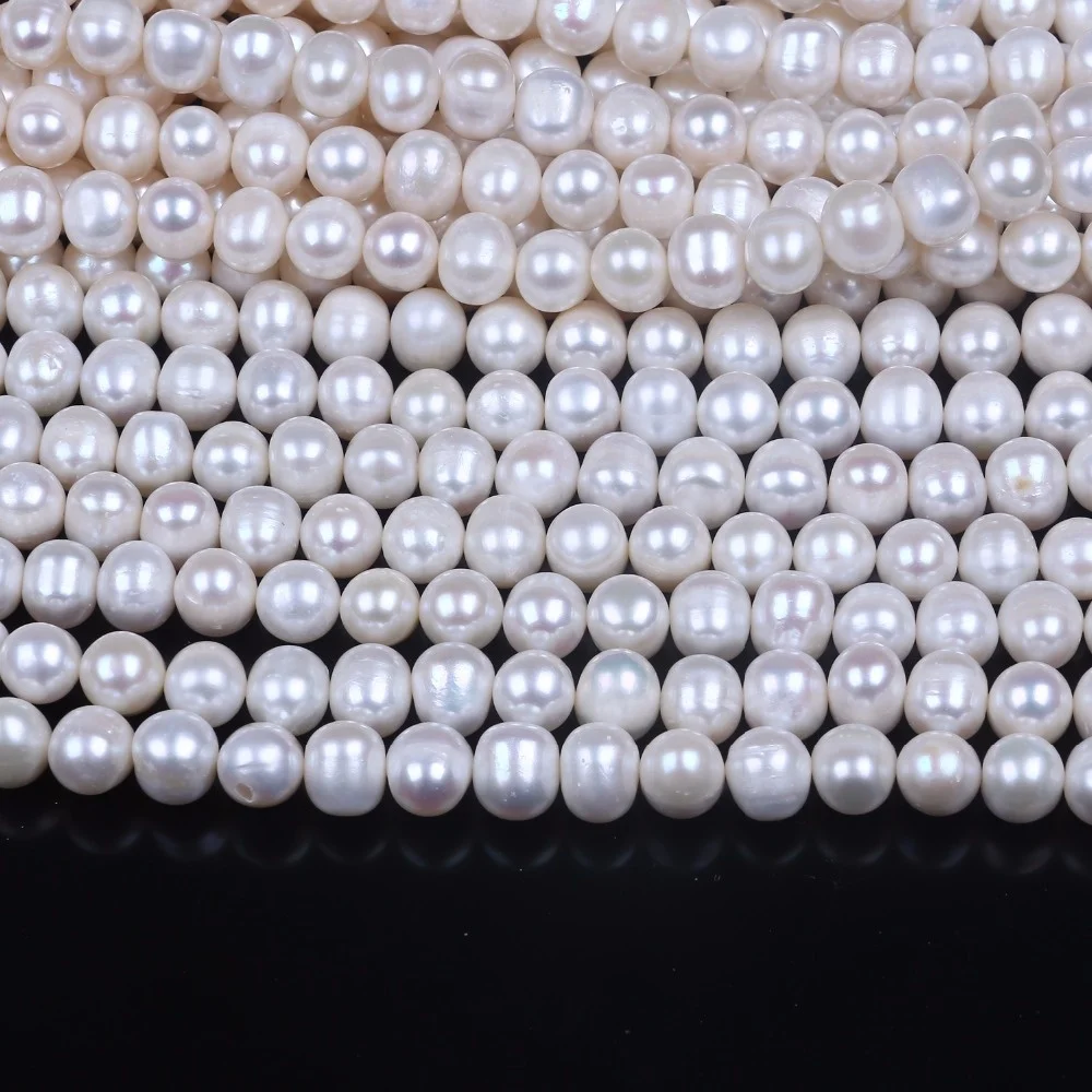 
11-12mm Cultured Freshwater Pearl Loose Strand DIY Necklace Jewelry Making 
