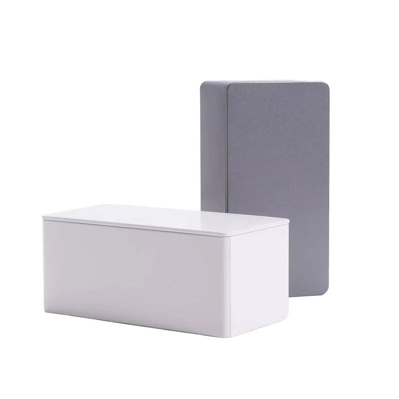 Recyclable Small Square Metal Box for Food Storage of Tea Custom Rectangular Biscuit Chocolate Candy Cake Packaging Tin Box