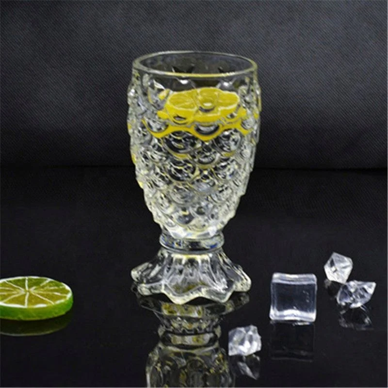 

New Arrive Mermaid Pineapple Shaped Whisky Goblet Beer Cup, Transparent