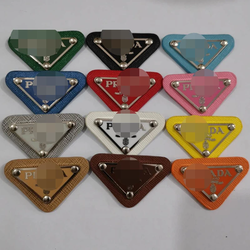 

New leather label leather brand jeans clothing accessories leather trademark popular triangle label spot