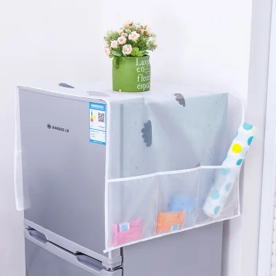 

Refrigerator Cover Cloth Dust Cover Printing Storage Bag Waterproof Hanging Bag Eva Household Appliance Cover Towel