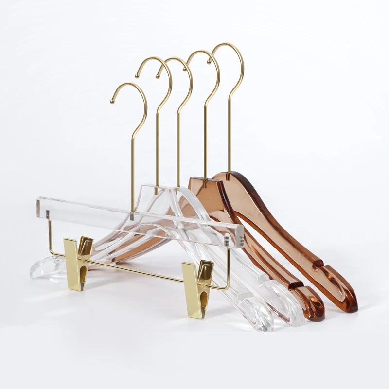 

Cheap Factory Price wholesale acrylic gold hanger plastic fancy hangers for adult clothes, Picture