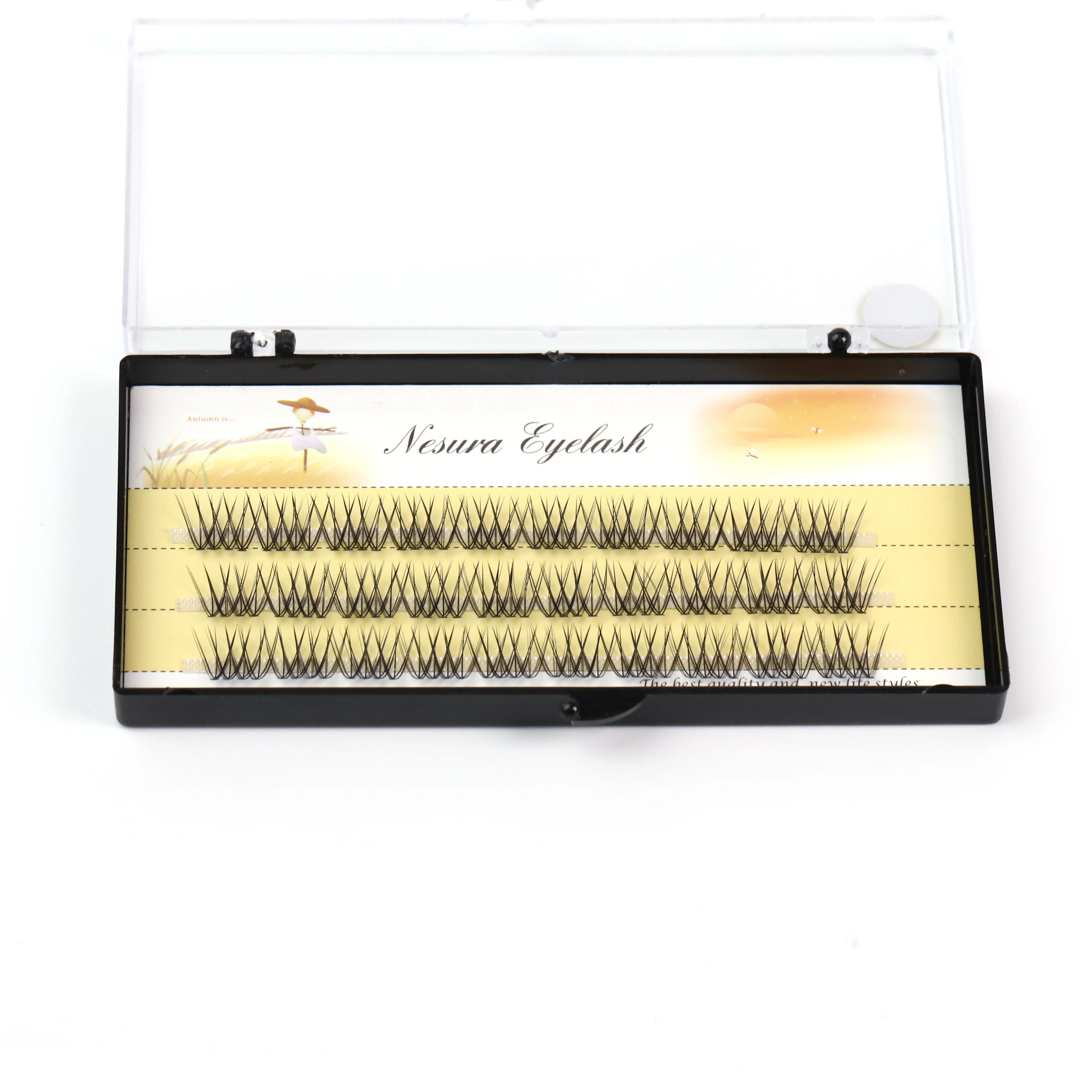 

Wholesale individual lashes premade fans lashes extension vietnam, Jet black