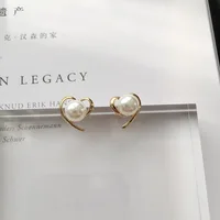 

2019Korean version peach loving pearl ear nail simple smooth earrings with all kinds of temperament Earrings FOR WOMEN