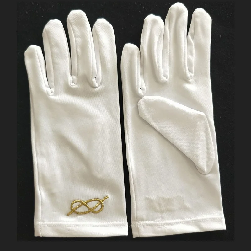 Masonic Sword 100% Cotton Gloves 