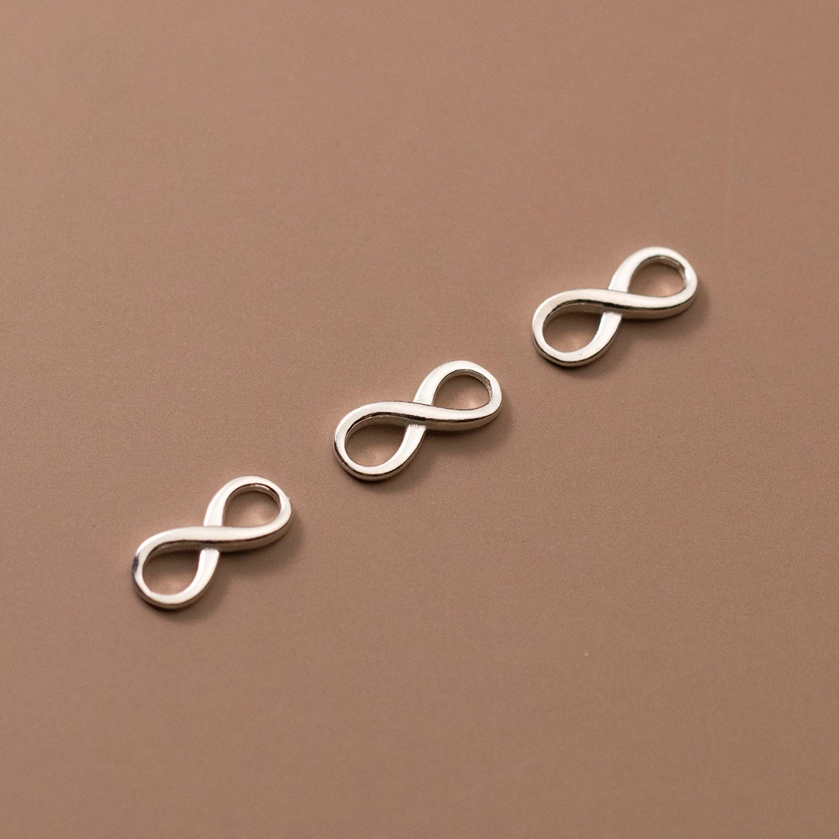 

Genuine Sterling Silver Infinity Clasps for Jewelry Necklace Bracelet Making Connect S925 8 Clasps