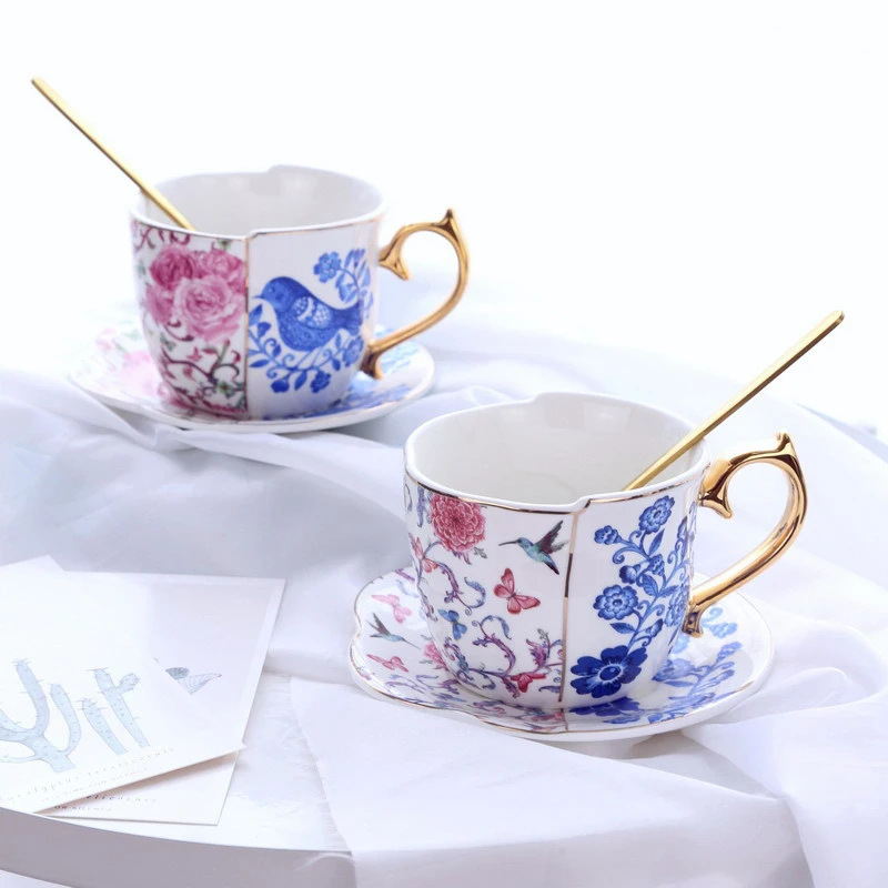 

popular unique coffee/tea cup and saucer, Multi