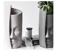 

Wholesale ART Nordic modern ins face art ceramic arrangement flower display vase