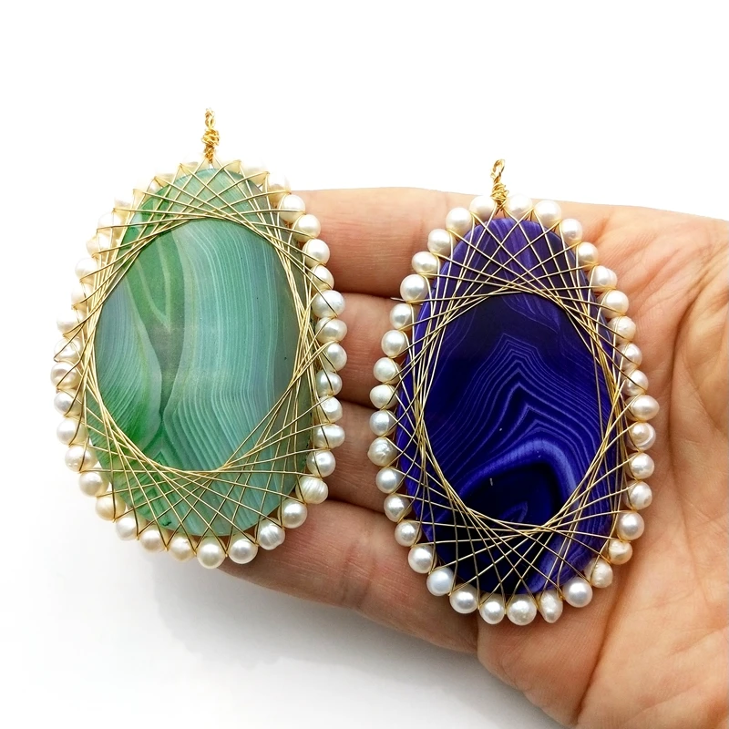 

Natural hand wired freeform stone pendant charms large size irregular agate statement pendants gemstone boho jewelry design, Colors natural pendant