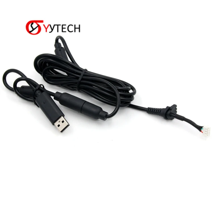 

Syytech Wired Controller Interface Cable 4Pin Connection Repair Line for XBOX 360 Black Gray USB Connect adapter Cord, As the picture