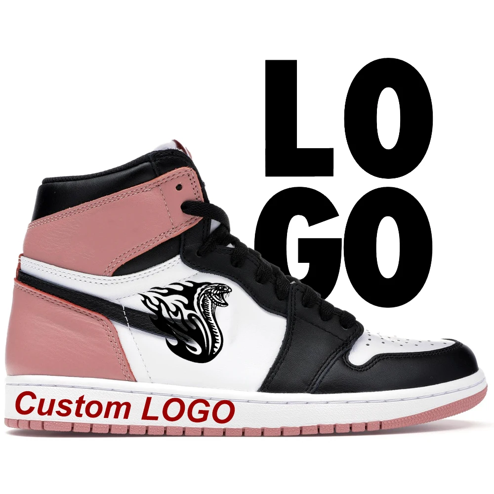 

Supcustom Genuine Leather Upper Material Authentic Wholesale White Sneakers Men Custom Jordan 1 Retro High