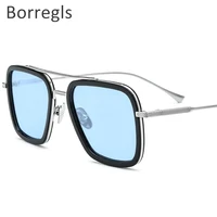 

Borregls Pure Titanium Acetate Polarized Sunglass Men Retro Tony Stark Sunglasses Vintage Edith Sun Glasses for Women 18512