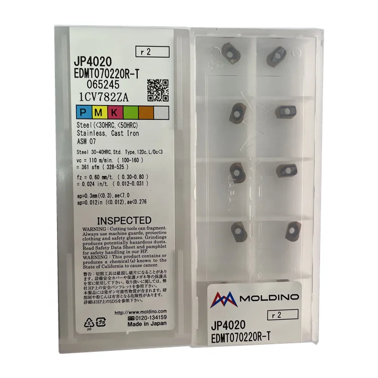 

EDMT070220R-T JP4020 MOLDINO Hitachitool cutting lathe carbide inserts make in Japan