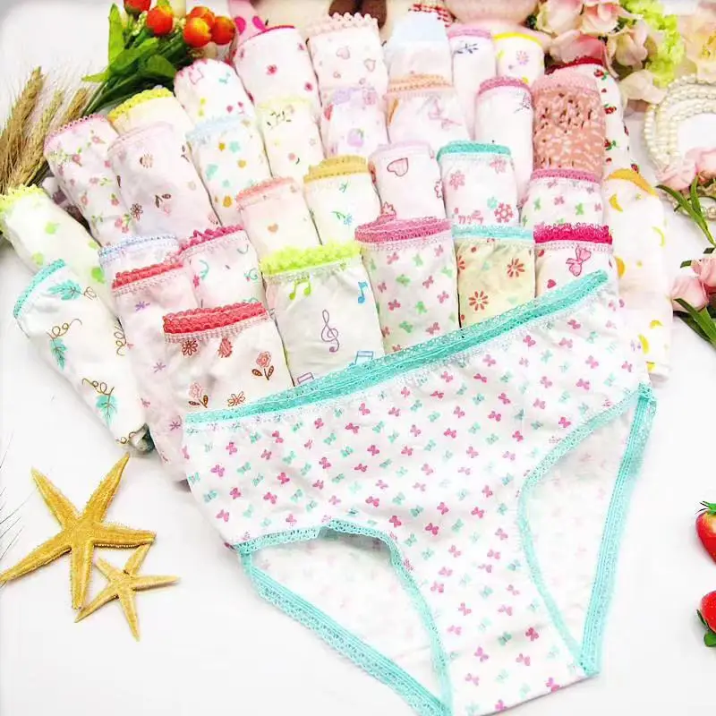 

100cotton cute girl panty brief underwear