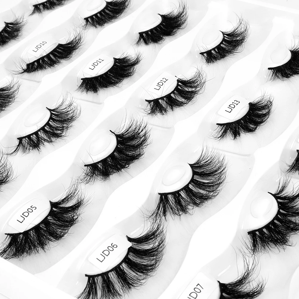 

100% Real Serbian Mink Eyelash Vendor Cruelty Free Dramatic Fluffy Messy 25mm 3d Mink Eyelash with Custom Packaging, Black