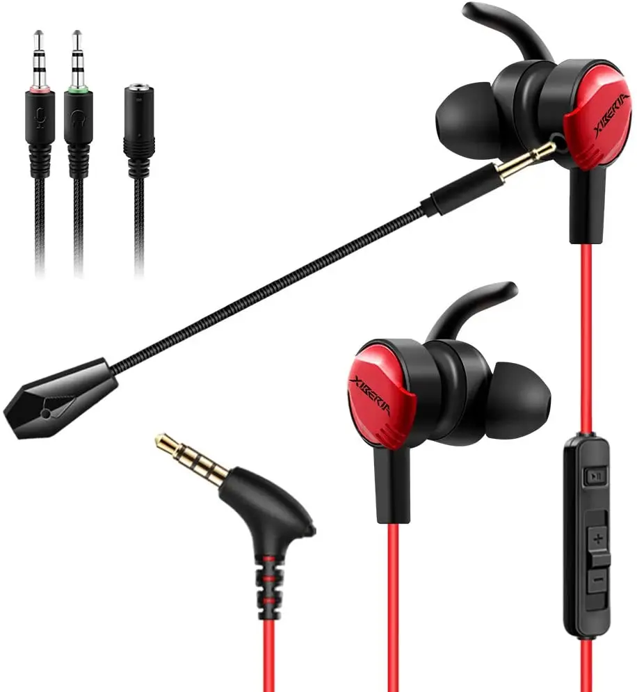 

In-ear Gaming Headphones Stereo Earphones for PC Phone PS4 xbox one Mac Bass in ear Headset Gamer with Mic