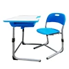 Fireproof And Waterproof Modern Cheap High School Plastic Or Wooden School Student Desk And Chair Set