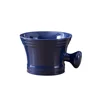 Custom logo classic black ceramic shaving mug with handle durable porcelain soap bowl men wet shave set bathroom accessories